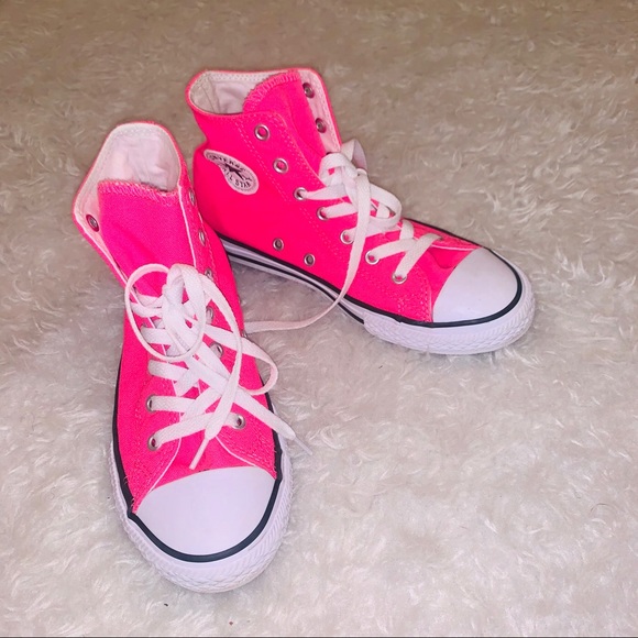 pink high top tennis shoes